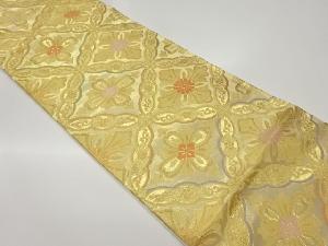 花菱に菊・花唐草模様織出し袋帯